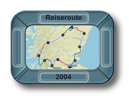 Reiseroute Schottland 2004